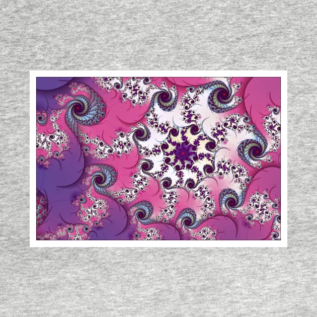 Pink and Purple Fractal Spiral by pinkal